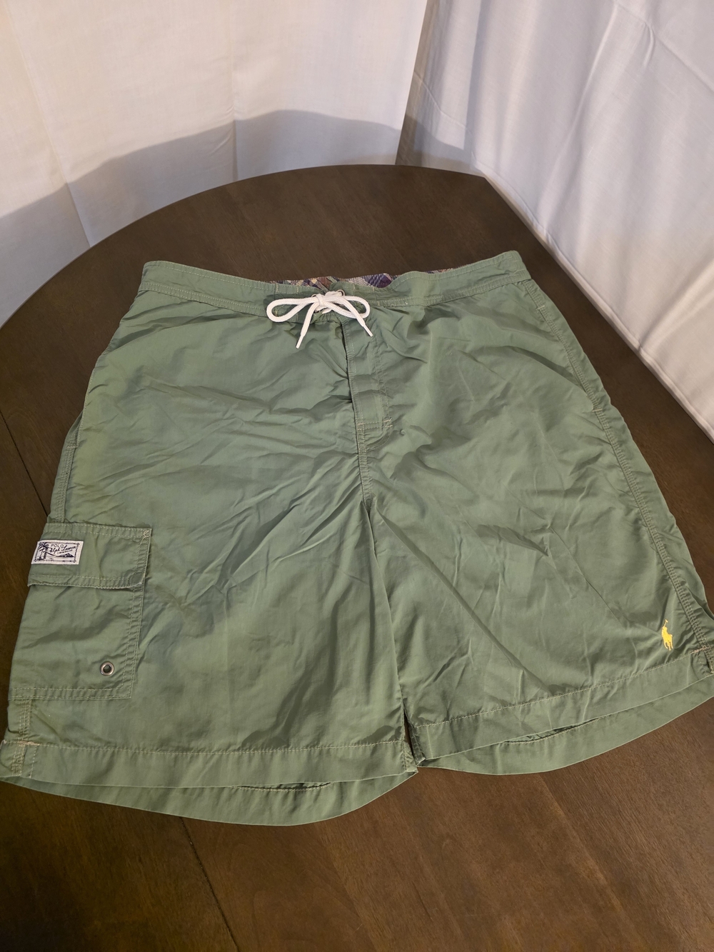 Polo by Ralph Lauren Vintage Olive Green Swim Shorts Sz XL